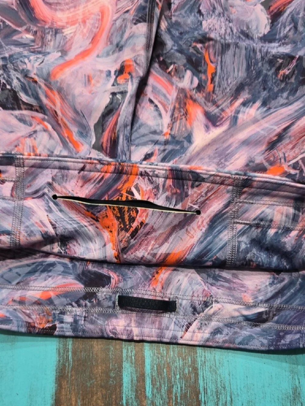 lululemon athletica Purple & Pink Marbled Bike Shorts